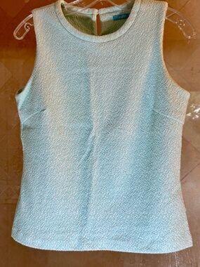 J McLaughlin Sleeveless Textured Top - Light Aqua